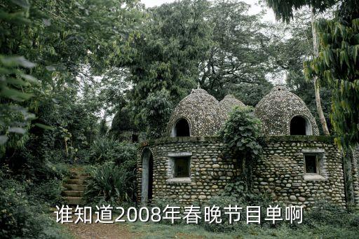 谁知道2008年春晚节目单啊