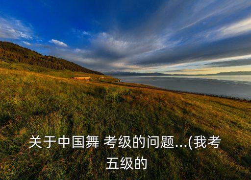 关于中国舞 考级的问题...(我考 五级的