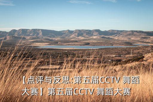【点评与反思:第五届CCTV 舞蹈大赛】第五届CCTV 舞蹈大赛