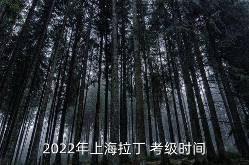 2022年上海拉丁 考级时间