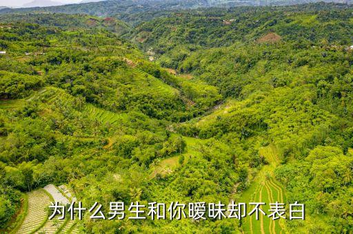 为什么男生和你暧昧却不表白