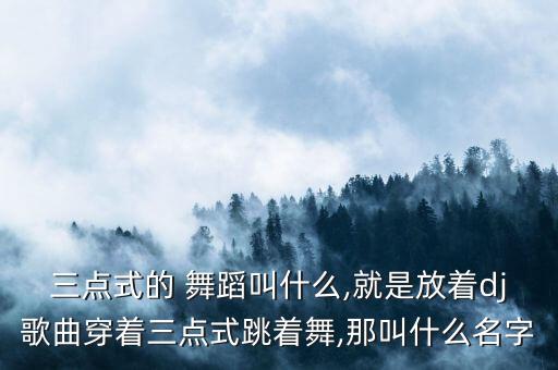 三点式的 舞蹈叫什么,就是放着dj歌曲穿着三点式跳着舞,那叫什么名字