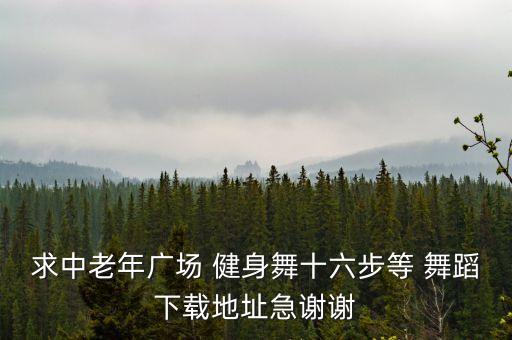 求中老年广场 健身舞十六步等 舞蹈下载地址急谢谢