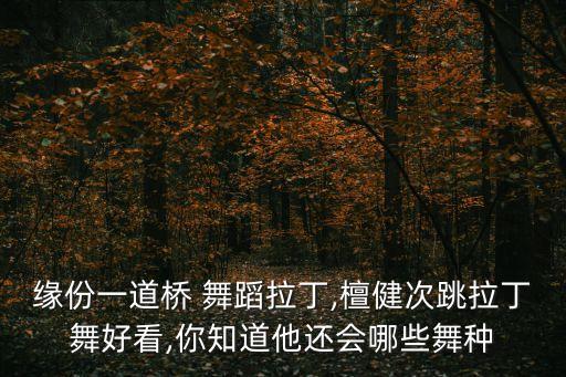缘份一道桥 舞蹈拉丁,檀健次跳拉丁舞好看,你知道他还会哪些舞种