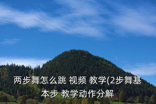 两步舞怎么跳 视频 教学(2步舞基本步 教学动作分解