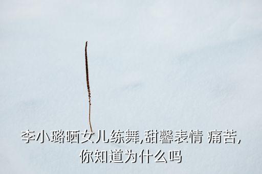 李小璐晒女儿练舞,甜馨表情 痛苦,你知道为什么吗