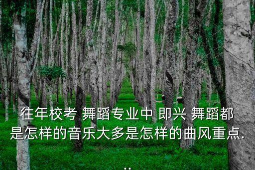 往年校考 舞蹈专业中 即兴 舞蹈都是怎样的音乐大多是怎样的曲风重点...