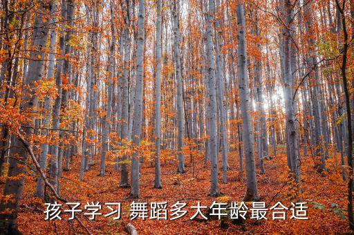 孩子学习 舞蹈多大年龄最合适