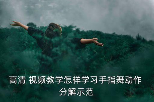 高清 视频教学怎样学习手指舞动作 分解示范