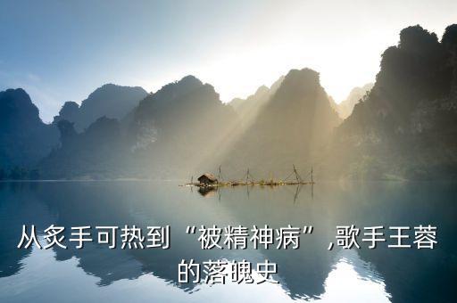 从炙手可热到“被精神病”,歌手王蓉的落魄史