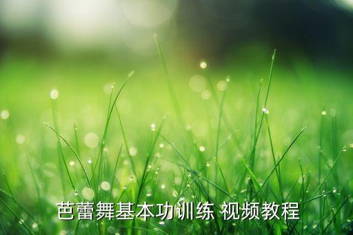  芭蕾舞基本功训练 视频教程