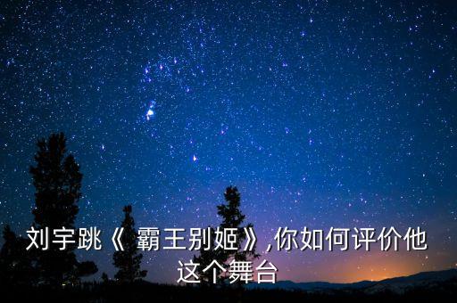 刘宇跳《 霸王别姬》,你如何评价他这个舞台