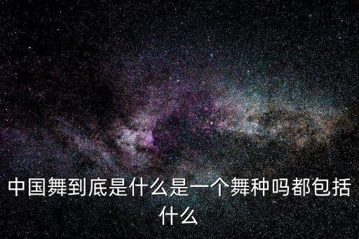 中国舞到底是什么是一个舞种吗都包括什么