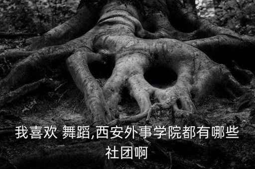 我喜欢 舞蹈,西安外事学院都有哪些社团啊