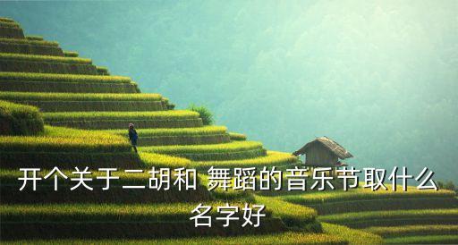开个关于二胡和 舞蹈的音乐节取什么名字好