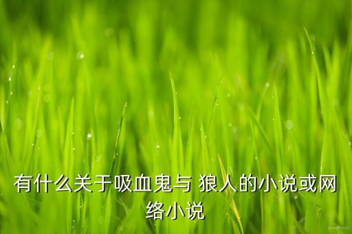 有什么关于吸血鬼与 狼人的小说或网络小说