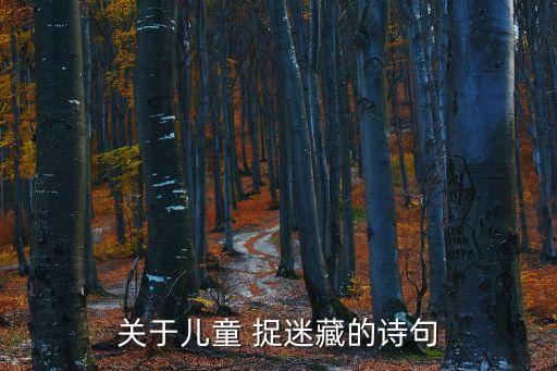关于儿童 捉迷藏的诗句