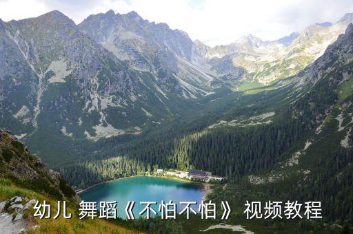  幼儿 舞蹈《不怕不怕》 视频教程