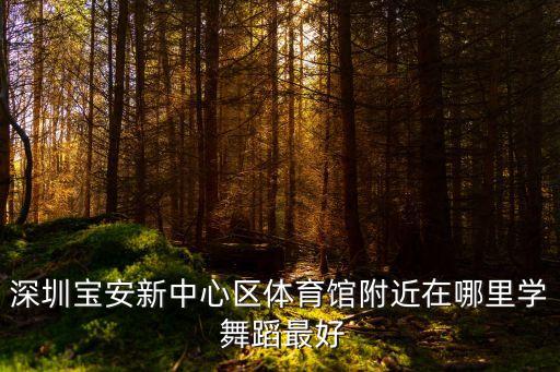 深圳宝安新中心区体育馆附近在哪里学 舞蹈最好
