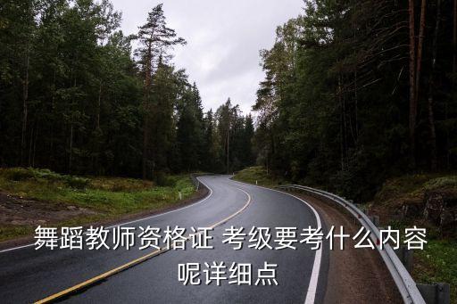  舞蹈教师资格证 考级要考什么内容呢详细点