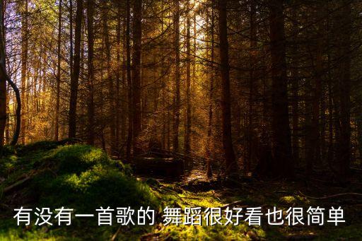 有没有一首歌的 舞蹈很好看也很简单