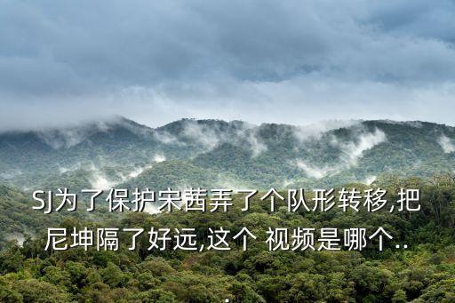SJ为了保护宋茜弄了个队形转移,把尼坤隔了好远,这个 视频是哪个...