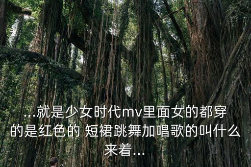 ...就是少女时代mv里面女的都穿的是红色的 短裙跳舞加唱歌的叫什么来着...