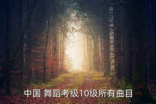 中国 舞蹈考级10级所有曲目