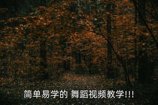 简单易学的 舞蹈视频教学!!!