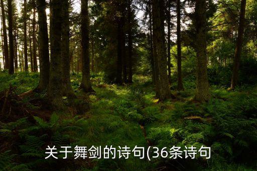 关于舞剑的诗句(36条诗句