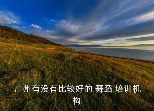  广州有没有比较好的 舞蹈 培训机构