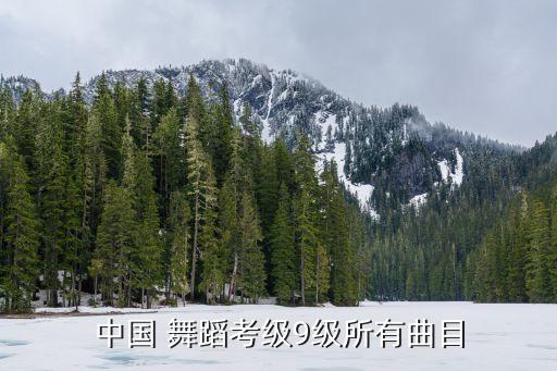 中国 舞蹈考级9级所有曲目