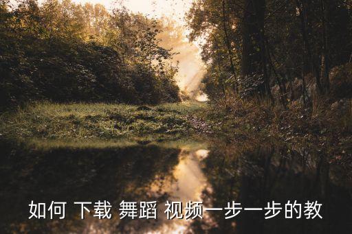 如何 下载 舞蹈 视频一步一步的教
