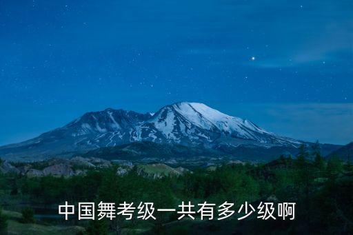 中国舞考级一共有多少级啊