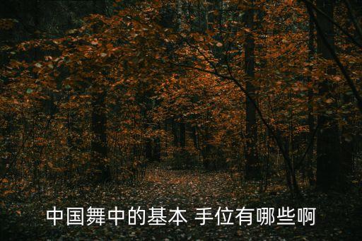 中国舞中的基本 手位有哪些啊