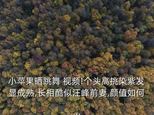 小苹果晒跳舞 视频!个头高挑染紫发显成熟,长相酷似汪峰前妻,颜值如何...