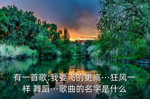 有一首歌:我要飞的更高···狂风一样 舞蹈···歌曲的名字是什么