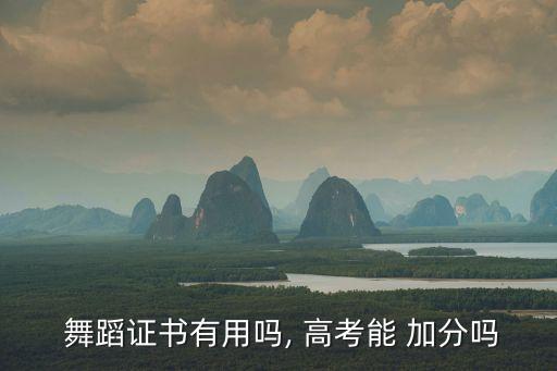  舞蹈证书有用吗, 高考能 加分吗