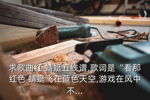求歌曲红 蜻蜓五线谱,歌词是“看那红色 蜻蜓飞在蓝色天空,游戏在风中不...