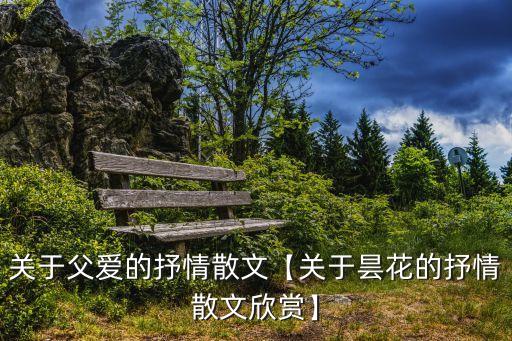 关于父爱的抒情散文【关于昙花的抒情散文欣赏】