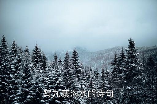 写九寨沟水的诗句