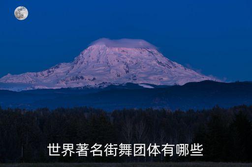 世界著名街舞团体有哪些