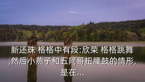 新还珠 格格中有段:欣荣 格格跳舞,然后小燕子和五阿哥扭腰鼓的情形,是在...