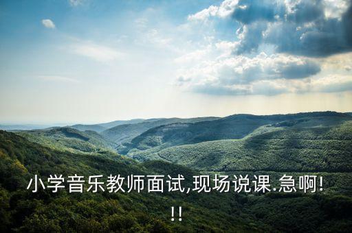 小学音乐教师面试,现场说课.急啊!!!