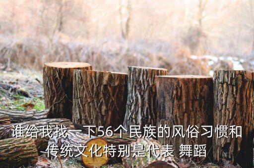 谁给我找一下56个民族的风俗习惯和传统文化特别是代表 舞蹈