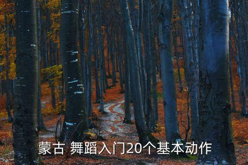 蒙古簇舞蹈,蒙古舞蹈入门20个基本动作
