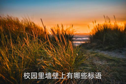 校园里墙壁上有哪些标语