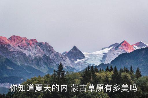 你知道夏天的内 蒙古草原有多美吗