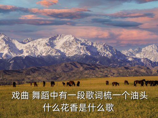  戏曲 舞蹈中有一段歌词梳一个油头什么花香是什么歌