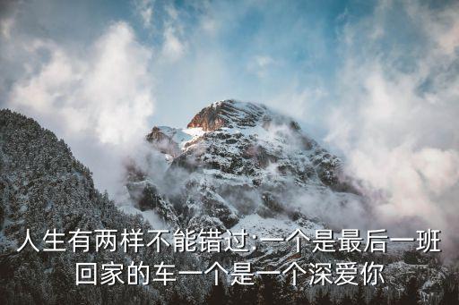 人生有两样不能错过:一个是最后一班回家的车一个是一个深爱你
